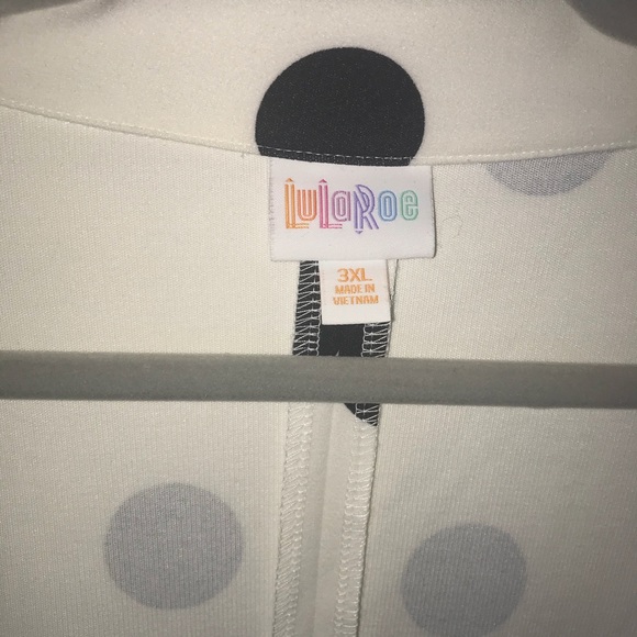 Polka Dots Gwen Blazer LuLaRoe Black & White 3X - Picture 6 of 10